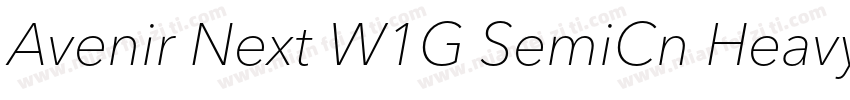 Avenir Next W1G SemiCn Heavy Italic字体转换
